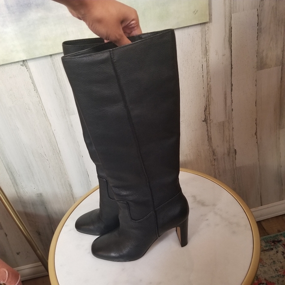 Dolce Vita Black Davey Leather Knee High Boots - Picture 9 of 9